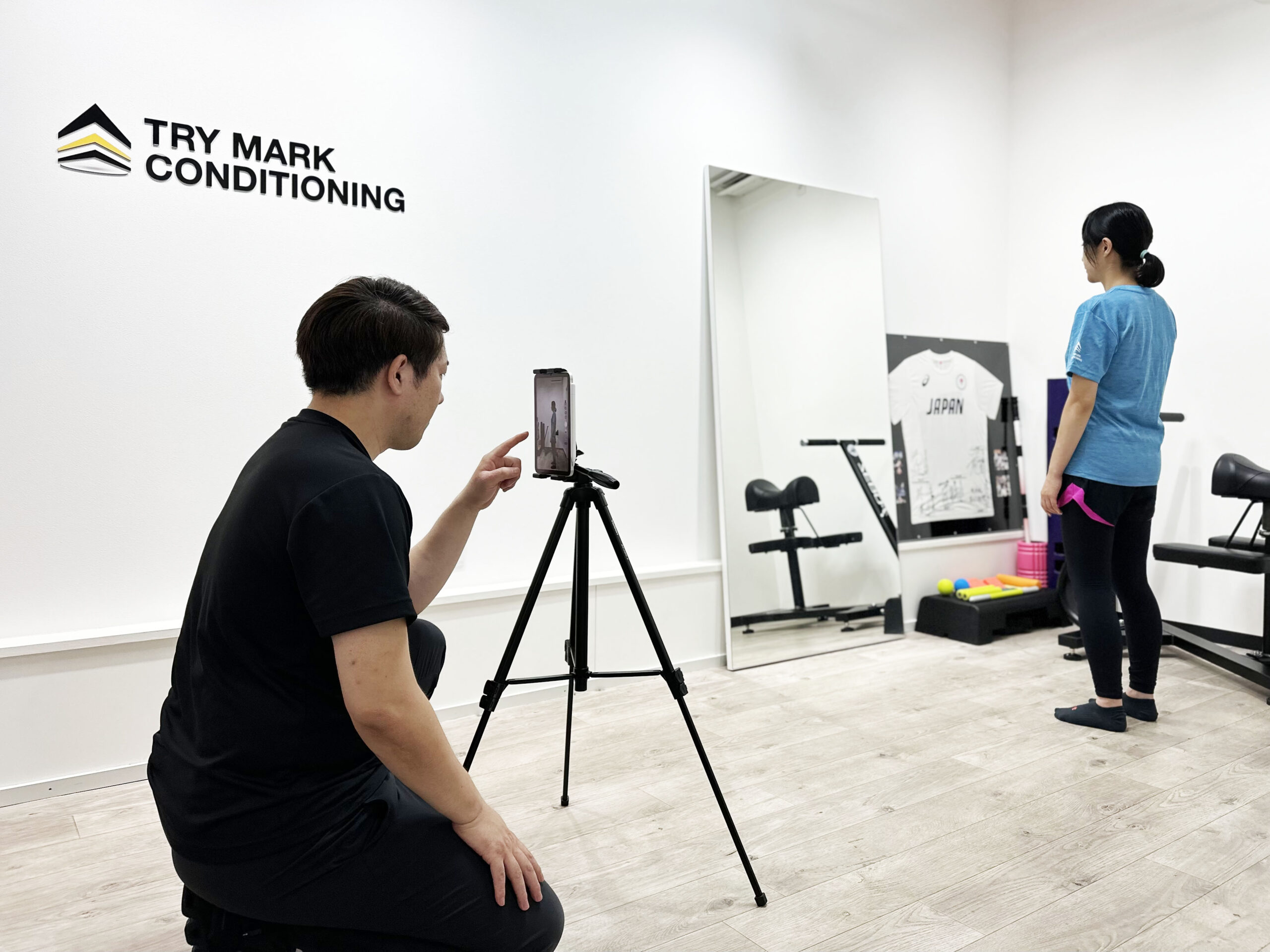 姿勢確認の写真