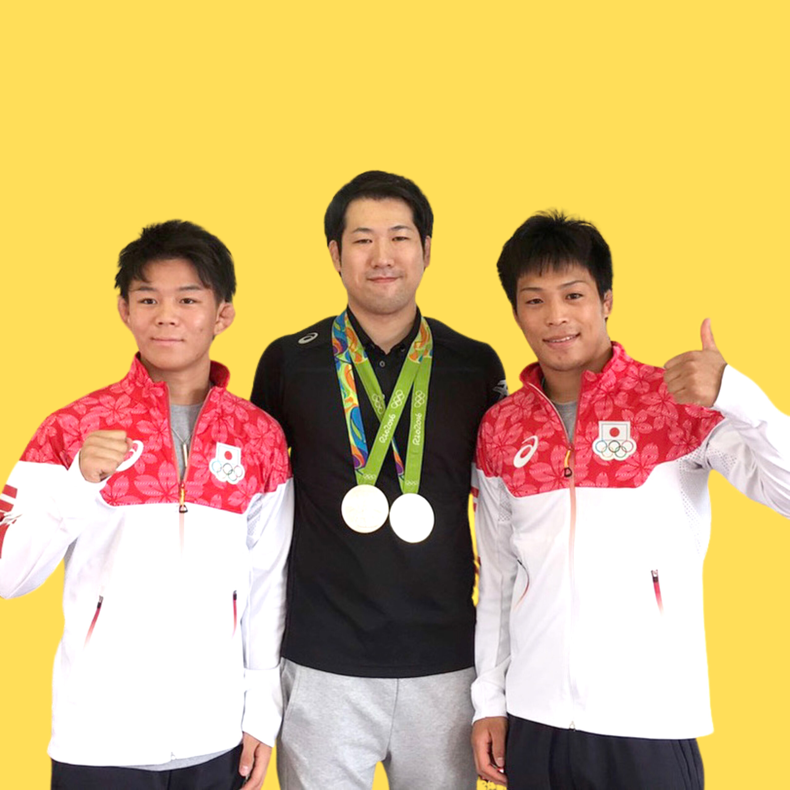 太田忍選手・樋口黎選手 銀メダル獲得 記念写真｜リオ五輪