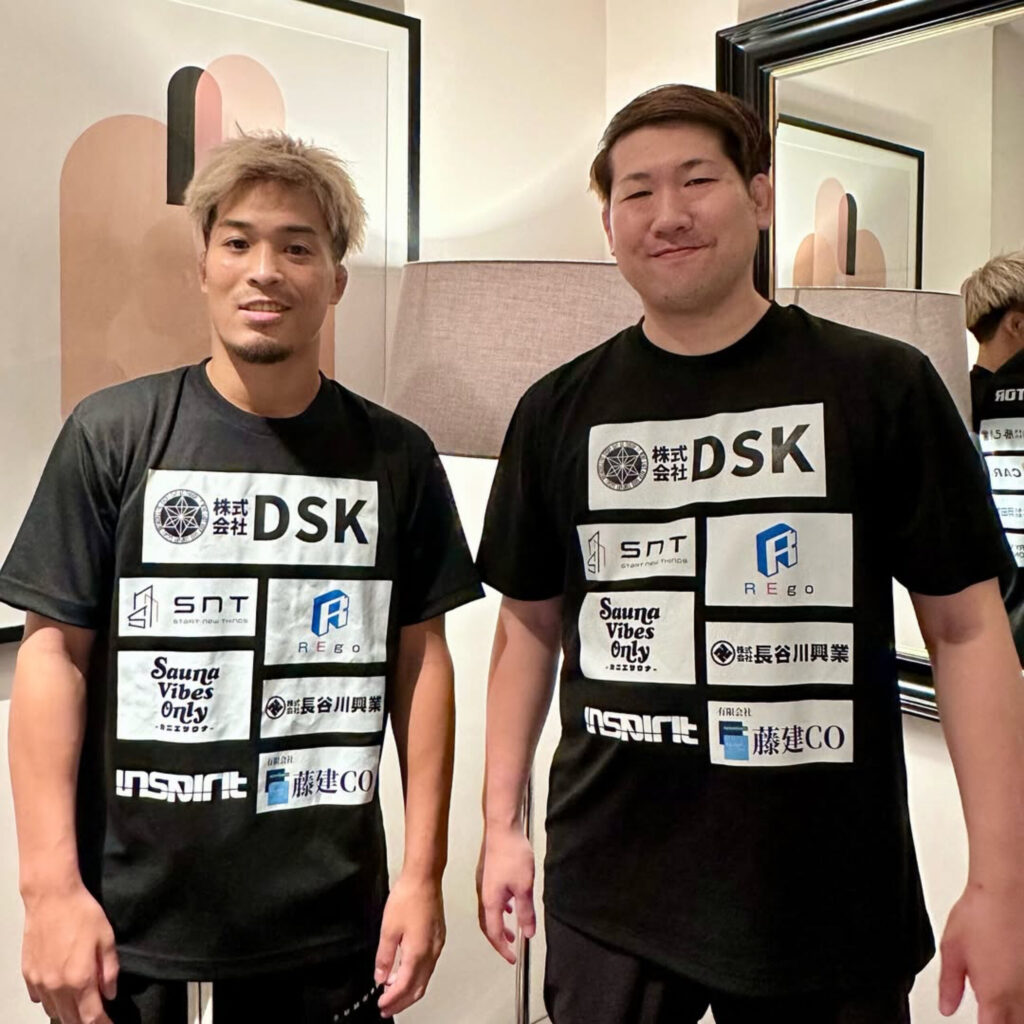 RIZINファイター 太田忍選手との記念写真｜大会直前の身体調整とケアサポート