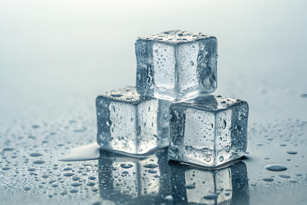 ケガ直後のアイシングに使う氷のイメージ画像|正しい冷却ケアに役立つ視覚素材